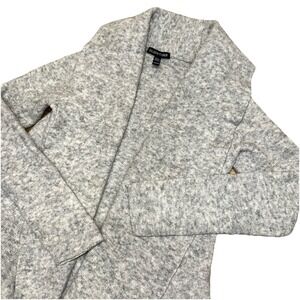 Eileen‎ Fisher Gray Wool Blend Open Front Knit Cardigan Sweater Women's XXS